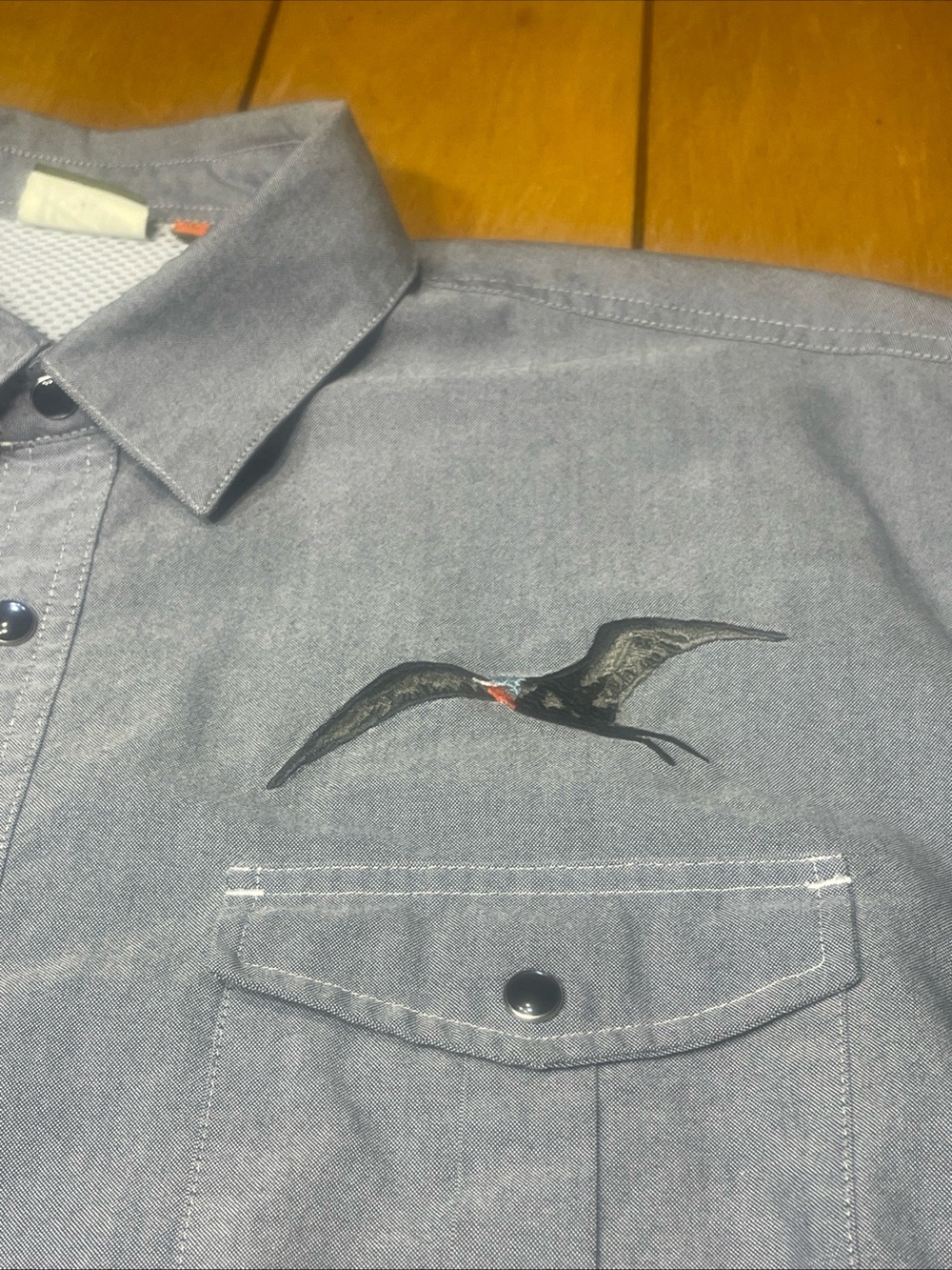 Howler Brothers Gaucho Pearl Snap Shirt “Man O War” Embroidered Size XL RARE!!!